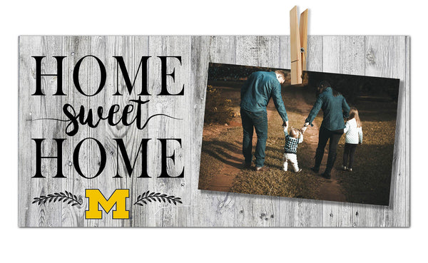 Michigan Wolverines 1030-Home Sweet Home Clothespin Frame 6x12