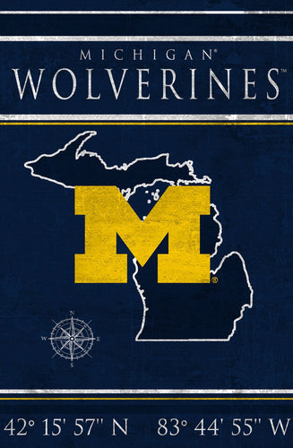 Michigan Wolverines 1038-Coordinates 17x26