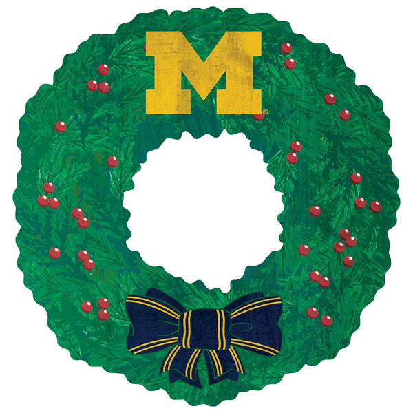 Michigan Wolverines 1048-Team Wreath 16in