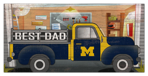 Michigan Wolverines 1078-6X12 Best Dad truck sign