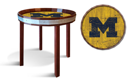 Michigan Wolverines 1092-24" Barrel top end table