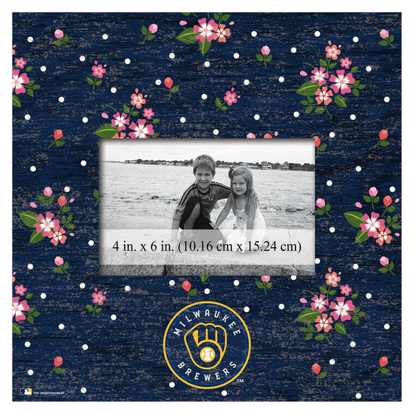 Milwaukee Brewers 0965-Floral 10x10 Frame