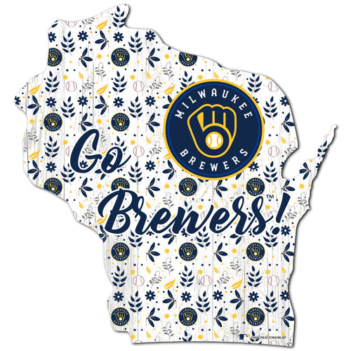 Milwaukee Brewers 0974-Floral State - 12"