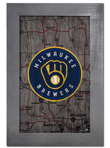 Milwaukee Brewers 0985-City Map 11x19