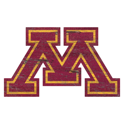 Minnesota Golden Gophers 0843-Distressed Logo Cutout 24in