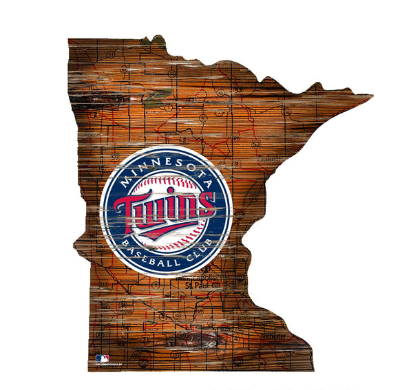 Minnesota Twins 0894-Road Map Mini State 12in