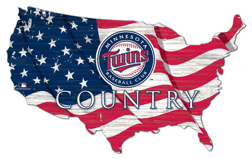 Minnesota Twins 1001-USA Shape Flag Cutout