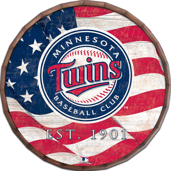 Minnesota Twins 1002-Flag Barrel Top 16"
