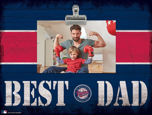 Minnesota Twins 2016-Best Dad Striped Clip Frame