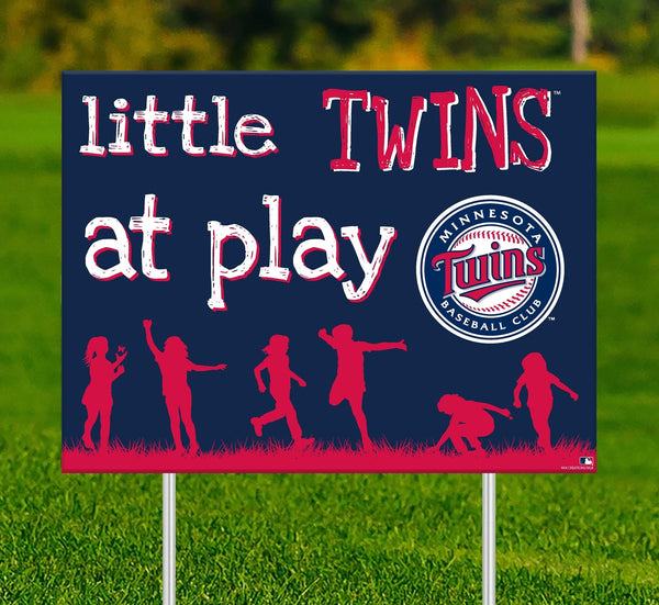 Minnesota Twins 2031-18X24 Little fans at play 2 sided yard sign