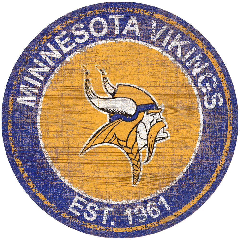 Minnesota Vikings 0744-Heritage Logo Round