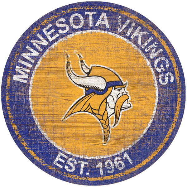 Minnesota Vikings 0744-Heritage Logo Round