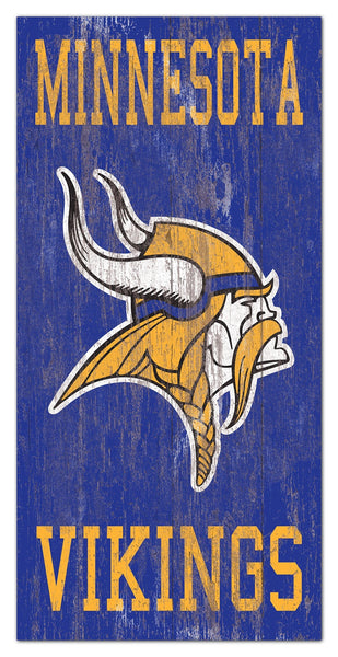 Minnesota Vikings 0786-Heritage Logo w/ Team Name 6x12