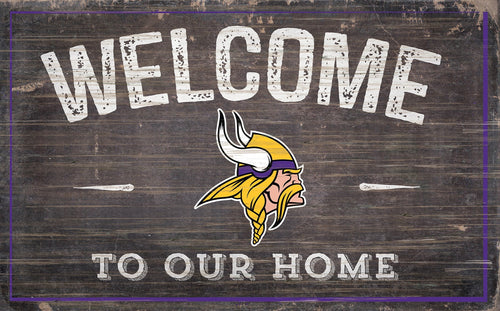 Minnesota Vikings 0913-11x19 inch Welcome Sign