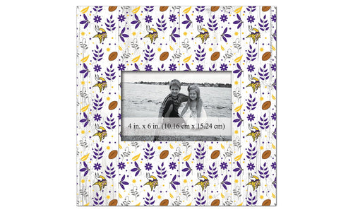 Minnesota Vikings 1004-Floral Pattern 10x10 Frame