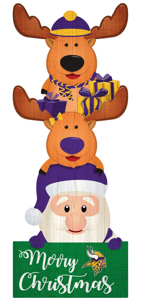 Minnesota Vikings 1022-Santa Stack Leaner 33in