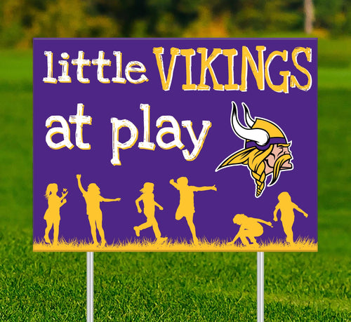 Minnesota Vikings 2031-18X24 Little fans at play 2 sided yard sign