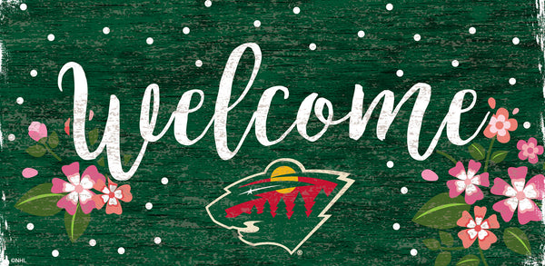 Minnesota Wild 0964-Welcome Floral 6x12