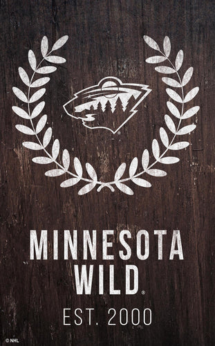 Minnesota Wild 0986-Laurel Wreath 11x19