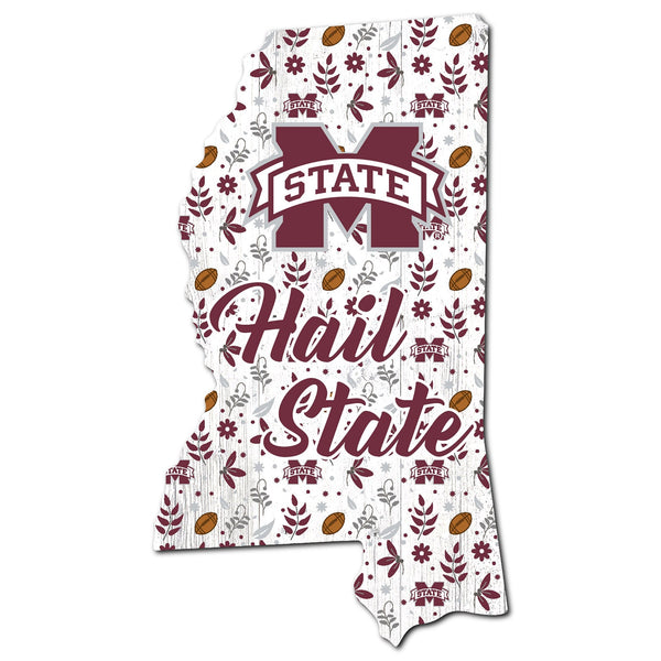 Mississippi State Bulldogs 0974-Floral State - 12"