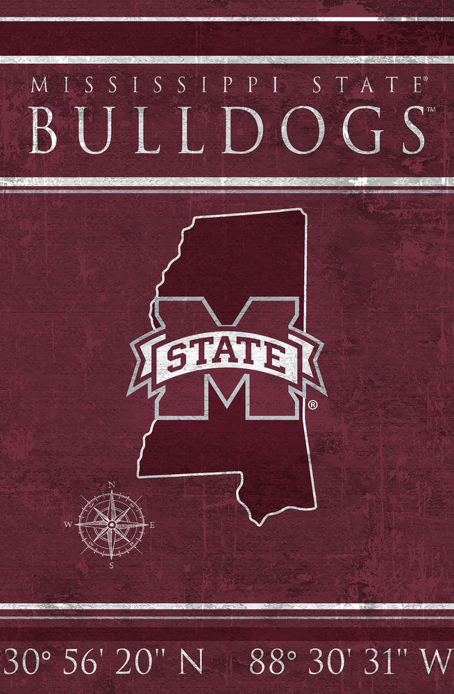 Mississippi State Bulldogs 1038-Coordinates 17x26