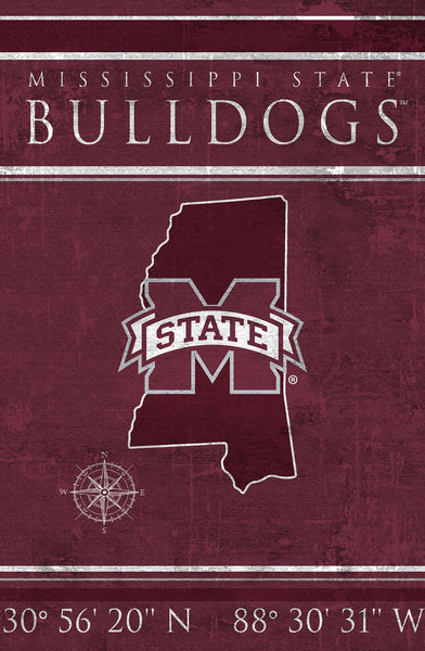Mississippi State Bulldogs 1038-Coordinates 17x26