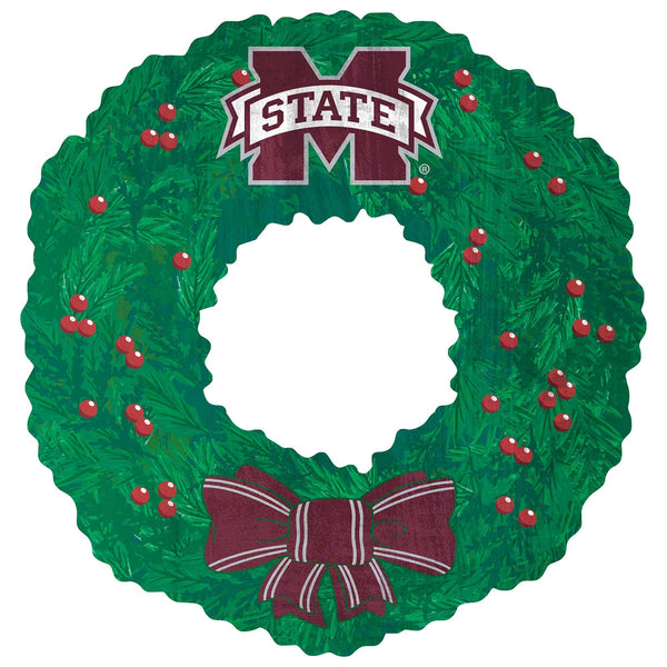Mississippi State Bulldogs 1048-Team Wreath 16in