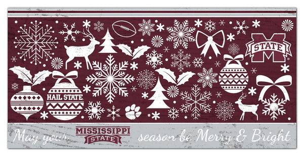 Mississippi State Bulldogs 1052-Merry and Bright 6x12