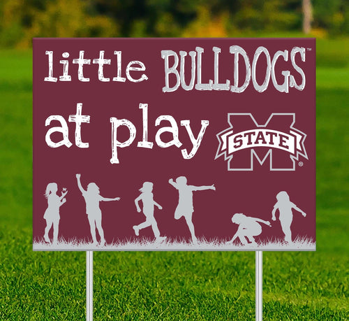 Mississippi State Bulldogs 2031-18X24 Little fans at play 2 sided yard sign