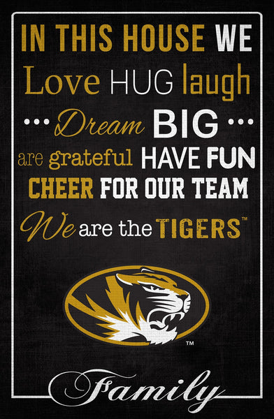 Missouri Tigers 1039-In This House 17x26