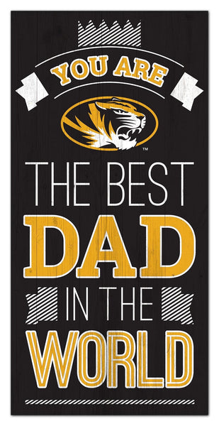 Missouri Tigers 1079-6X12 Best dad in the world Sign