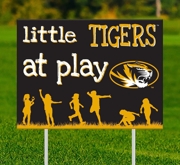 Missouri Tigers 2031-18X24 Little fans at play 2 sided yard sign