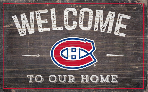 Montreal Canadiens 0913-11x19 inch Welcome Sign
