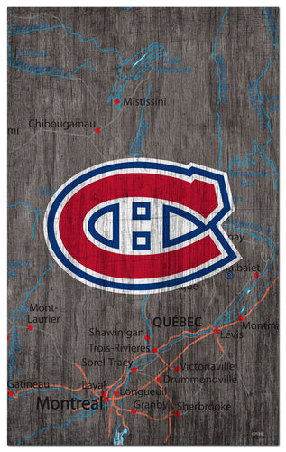 Montreal Canadiens 0985-City Map 11x19