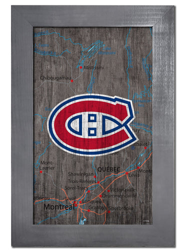 Montreal Canadiens 0985-City Map 11x19
