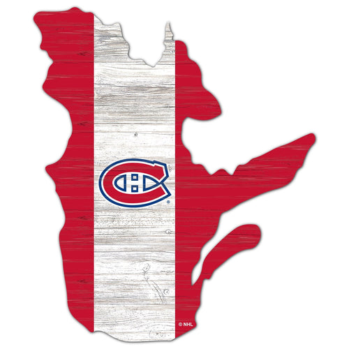 Montreal Canadiens 1001-USA Shape Flag Cutout