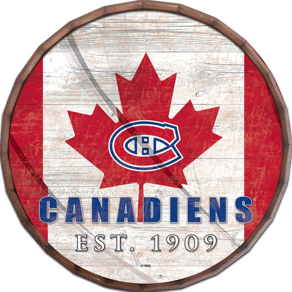 Montreal Canadiens 1002-Flag Barrel Top 16"