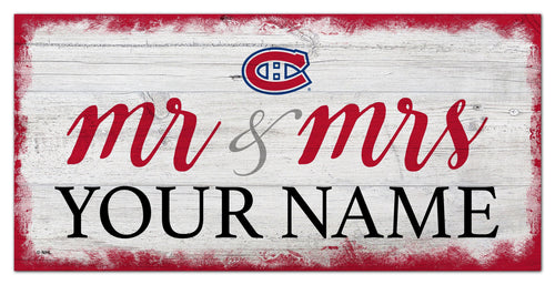 Montreal Canadiens 1074-Script Mr & Mrs 6x12