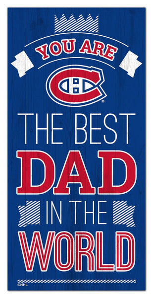 Montreal Canadiens 1079-6X12 Best dad in the world Sign