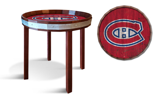 Montreal Canadiens 1092-24" Barrel top end table