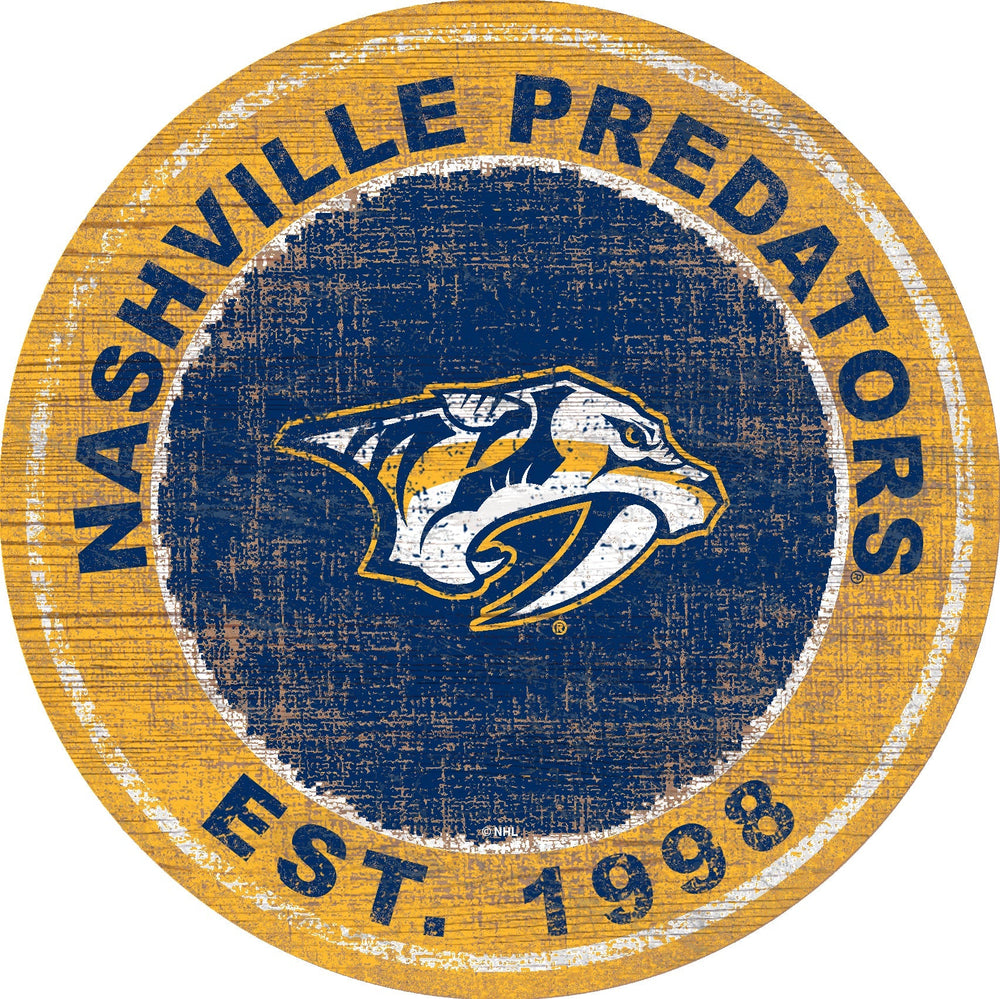 Nashville Predators 0744-Heritage Logo Round