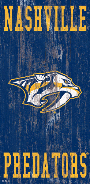 Nashville Predators 0786-Heritage Logo w/ Team Name 6x12