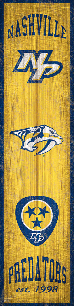 Nashville Predators 0787-Heritage Banner 6x24