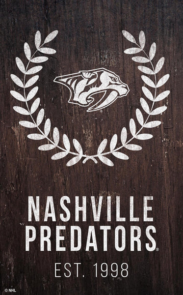 Nashville Predators 0986-Laurel Wreath 11x19