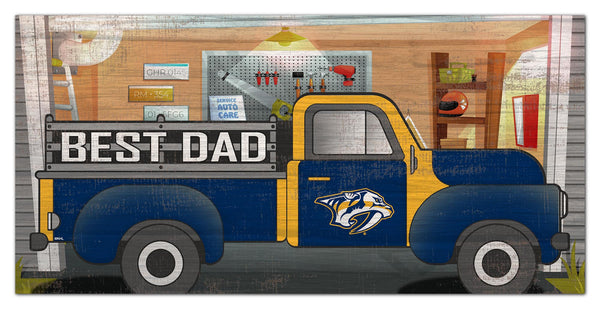 Nashville Predators 1078-6X12 Best Dad truck sign