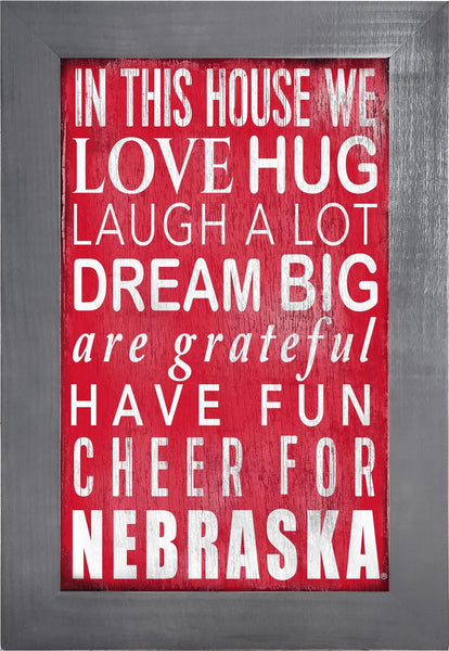 Nebraska Cornhuskers 0725-Color In This House 11x19