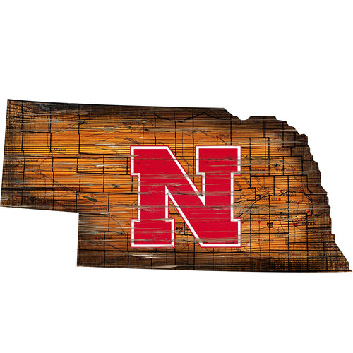 Nebraska Cornhuskers 0728-24in Distressed State
