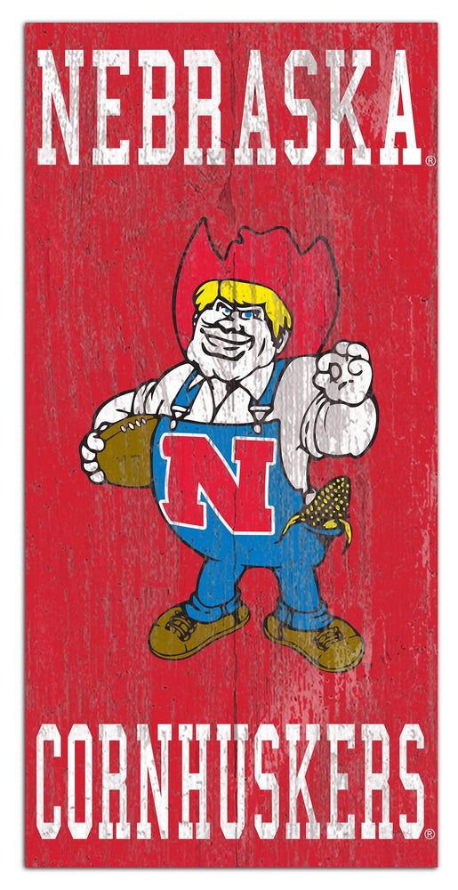 Nebraska Cornhuskers 0786-Heritage Logo w/ Team Name 6x12