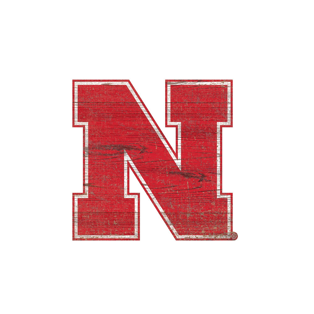 Nebraska Cornhuskers 0843-Distressed Logo Cutout 24in