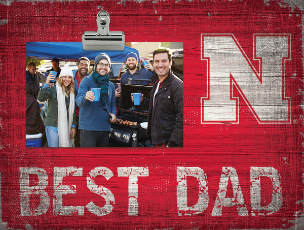 Nebraska Cornhuskers 0893-Best Dad Clip Frame